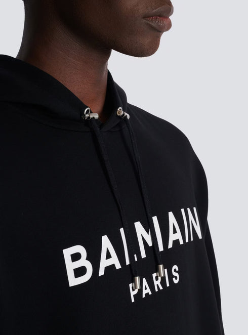 BALMAIN PARIS PRINTED HOODIE